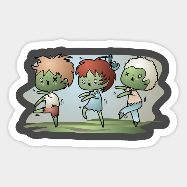 Kawaii Zombies Sticker by LyddieDoodles